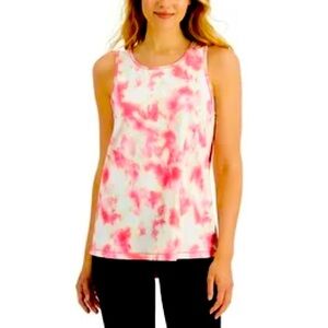 NWT Pink Tie-Dye Sleeveless Top Size L